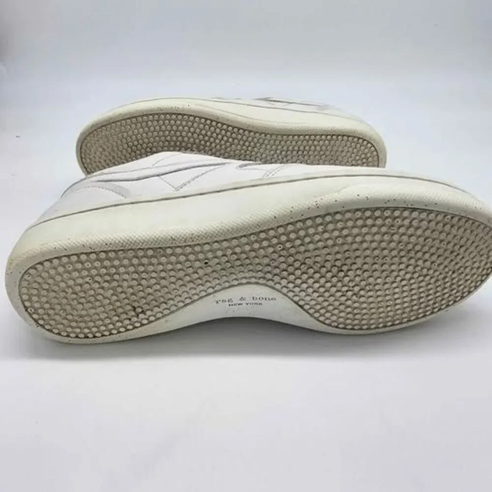 Rag & Bone Retro Court Sneakers Mens 7 Womens 10 White Leather Low Top EU 40